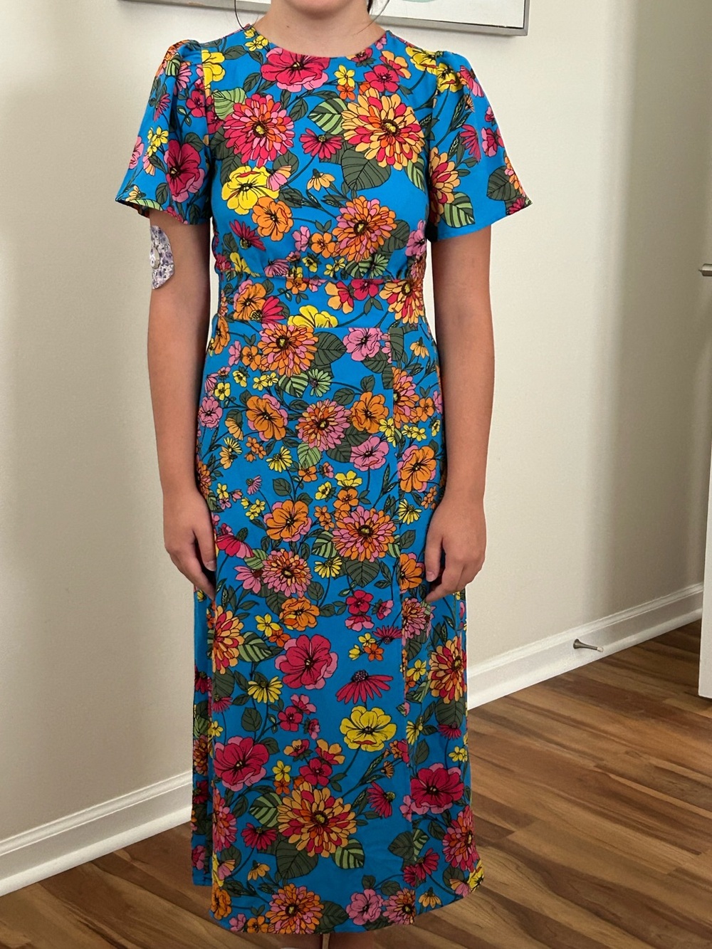 Sugarlips Turquoise Floral Maxi Dress